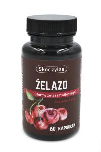 Skoczylas Żelazo 3 formy z witaminą C 60kaps. Producent: Skoczylas. Dobreksiazki.pl Zdjęcie produktu Skoczylas Żelazo 3 formy z witaminą C 60kaps