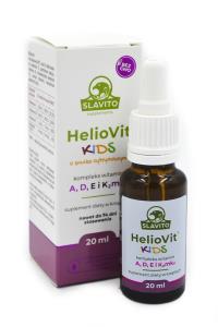Slavito HelioVit Kids Witamina A+D3+E+K2 MK7 krople 20ml. Producent: Slavito. Dobreksiazki.pl Zdjęcie produktu Slavito HelioVit Kids Witamina A+D3+E+K2 MK7 krople 20ml
