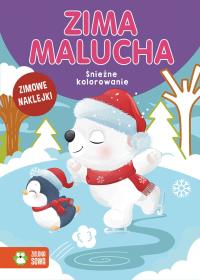 Śnieżne kolorowanie. Zima malucha. Autor: Opracowanie zbiorowe. Dobreksiazki.pl Okładka książki Śnieżne kolorowanie. Zima malucha