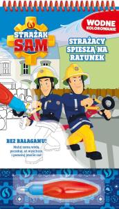 Strażak Sam. Wodne kolorowanie. Strażacy spieszą... Autor: Opracowanie zbiorowe. Dobreksiazki.pl Okładka książki Strażak Sam. Wodne kolorowanie. Strażacy spieszą..