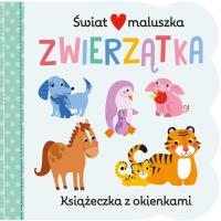 Świat maluszka. Zwierzątka. Książeczka z okienkami. Autor: Martina Hogan. Dobreksiazki.pl Okładka książki Świat maluszka. Zwierzątka. Książeczka z okienkami