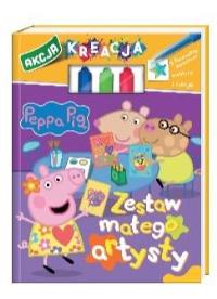 Świnka Peppa. Akcja Kreacja. Zestaw małego artysty. Autor: Praca zbiorowa. Dobreksiazki.pl Okładka książki Świnka Peppa. Akcja Kreacja. Zestaw małego artysty