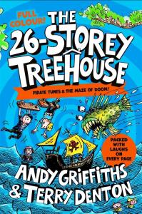 The 26-Storey Treehouse. Autor: Andy Griffiths, Terry Denton. Dobreksiazki.pl Okładka książki The 26-Storey Treehouse