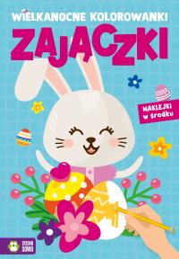 Wielkanocne kolorowanki. Zajączki. Autor: Zuzanna Tomasiak. Dobreksiazki.pl Okładka książki Wielkanocne kolorowanki. Zajączki