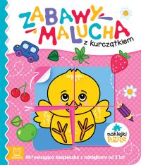 Zabawy malucha z kurczątkiem. Aktywizująca książeczka z naklejkami. Autor: Podgórska Anna. Dobreksiazki.pl Okładka książki Zabawy malucha z kurczątkiem. Aktywizująca książeczka z naklejkami