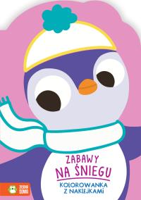 Zabawy na śniegu. Zimowe kolorowanie. Autor: Opracowanie zbiorowe. Dobreksiazki.pl Okładka książki Zabawy na śniegu. Zimowe kolorowanie