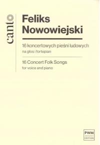 Okładka książki 16 koncertowych pieśni ludowych