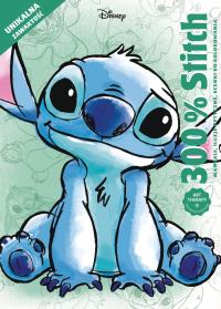 Okładka książki 300% Stitch. Mandale, iluzje optyczne, scenki do kolorowania. Art therapy. Disney