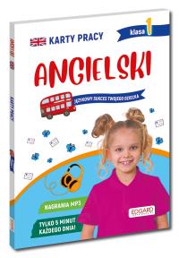 Angielski. Klasa 1. Karty pracy. Autor: Sabina Piłat. Dobreksiazki.pl Okładka książki Angielski. Klasa 1. Karty pracy