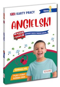 Angielski. Klasa 2. Karty pracy. Autor: Sabina Piłat. Dobreksiazki.pl Okładka książki Angielski. Klasa 2. Karty pracy