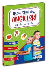 Angielski. Teczka edukacyjna. Dla 5- i 6-latków. Autor: Opracowanie zbiorowe. Dobreksiazki.pl Okładka książki Angielski. Teczka edukacyjna. Dla 5- i 6-latków