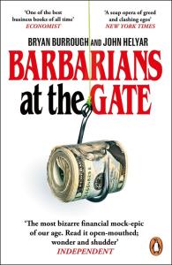 Barbarians At The Gate wer. angielska. Autor: Bryan Burrough, John Helyar. Dobreksiazki.pl Okładka książki Barbarians At The Gate wer. angielska