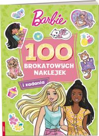 Barbie. 100 Brokatowych naklejek. Autor: Praca zbiorowa. Dobreksiazki.pl Okładka książki Barbie. 100 Brokatowych naklejek