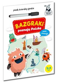 Bazgraki poznają Polskę. Kapitan Nauka. Autor: Opracowanie zbiorowe. Dobreksiazki.pl Okładka książki Bazgraki poznają Polskę. Kapitan Nauka