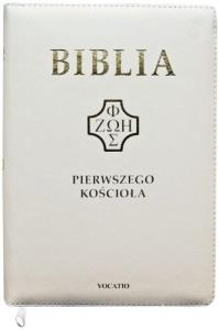 Biblia pierwszego Kościoła z paginat. suwak biała. Autor:   Praca zbiorowa. Dobreksiazki.pl Okładka książki Biblia pierwszego Kościoła z paginat. suwak biała