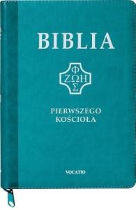 Biblia pierwszego Kościoła z paginat. suwak turkus. Autor:   Praca zbiorowa. Dobreksiazki.pl Okładka książki Biblia pierwszego Kościoła z paginat. suwak turkus
