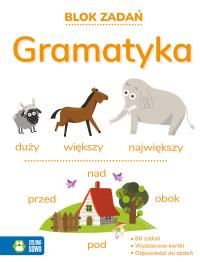 Blok zadań. Gramatyka 9+. Autor: Opracowanie zbiorowe. Dobreksiazki.pl Okładka książki Blok zadań. Gramatyka 9+