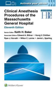 Okładka książki Clinical Anesthesia Procedures of the Massachusetts General Hospital