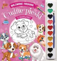 Cudne pieski. Malowanie farbkami. Autor: Izabella Sieńko-Holewa. Dobreksiazki.pl Okładka książki Cudne pieski. Malowanie farbkami