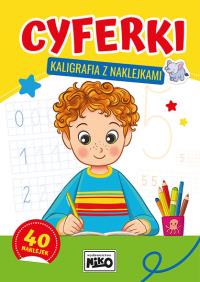Cyferki. Kaligrafia z naklejkami. Autor: Opracowanie zbiorowe. Dobreksiazki.pl Okładka książki Cyferki. Kaligrafia z naklejkami