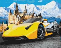 Diamentowa mozaika Auto sportowe żółte obok zamku w górach NO-1007745. Wydawca: Norimpex. Dobreksiazki.pl Opakowanie Diamentowa mozaika Auto sportowe żółte obok zamku w górach NO-1007745