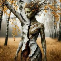 Opakowanie Diamentowa Mozaika Kobieta Nimfa brzoza NO-2003049