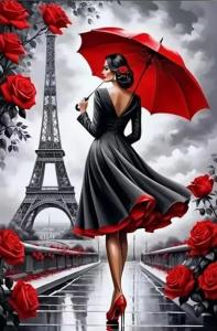 Opakowanie Diamentowa Mozaika Kobieta w Paryżu NO-2001721