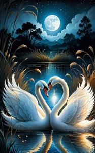 Opakowanie Diamentowa Mozaika Łabędzie nocna schadzka NO-2003029