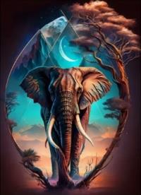 Opakowanie Diamentowa Mozaika Słoń klejnot Afryki NO-2000184