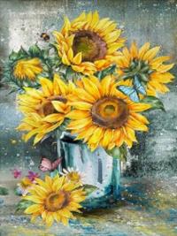 Opakowanie Diamentowa Mozaika Słoneczniki w szklance NO-2001356