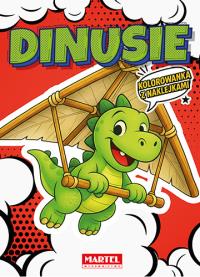 Okładka książki Dinusie. Kolorowanka komiksowa z naklejkami