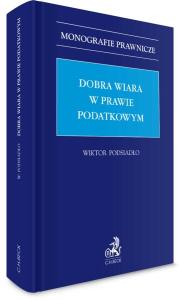 Okładka książki Dobra wiara w prawie podatkowym