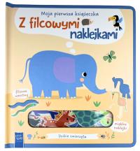 Okładka książki Dzikie zwierzęta. Moja pierwsza książeczka z filcowymi naklejkami