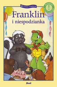 Franklin i niespodzianka. Autor: Paulette Bourgeois, Brenda Clark. Dobreksiazki.pl Okładka książki Franklin i niespodzianka