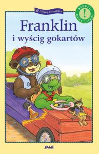 Franklin i wyścig gokartów. Autor: Paulette Bourgeois, Brenda Clark. Dobreksiazki.pl Okładka książki Franklin i wyścig gokartów