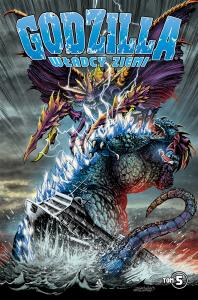 Godzilla. Władcy Ziemi. Tom 5. Autor: Chris Mowry, Matt Frank, Jeff Zornow. Dobreksiazki.pl Okładka książki Godzilla. Władcy Ziemi. Tom 5