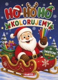 Okładka książki HO HO HO Kolorujemy z naklejkami