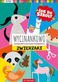 Idę do szkoły. Wycinankowo. Zwierzaki. Autor: Anna Borchard. Dobreksiazki.pl Okładka książki Idę do szkoły. Wycinankowo. Zwierzaki