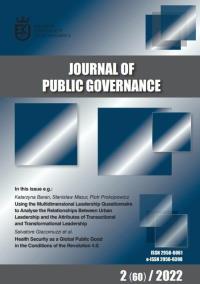 Okładka książki Journal of Public Governance 2/2022