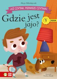 Już czytam. Poziom 1 Gdzie jest jajo? - uszkodzone. Autor: Alicja Mikołajczak, Paulina Kmak. Dobreksiazki.pl Okładka książki Już czytam. Poziom 1 Gdzie jest jajo? - uszkodzone