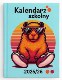 Kalendarz 2025/2026 A5 tygodniowy szkolny Kapibara. Wydawca: Evena. Dobreksiazki.pl Opakowanie Kalendarz 2025/2026 A5 tygodniowy szkolny Kapibara