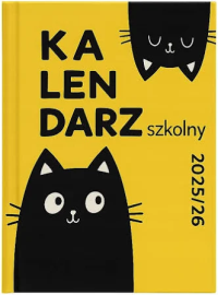 Kalendarz 2025/2026 A5 tygodniowy szkolny Kot. Wydawca: Evena. Dobreksiazki.pl Opakowanie Kalendarz 2025/2026 A5 tygodniowy szkolny Kot