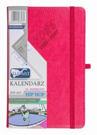 Kalendarz 2025/2027 A5 18M + notes Hip Hop karmaz.. Wydawca: ELEFANT. Dobreksiazki.pl Opakowanie Kalendarz 2025/2027 A5 18M + notes Hip Hop karmaz.