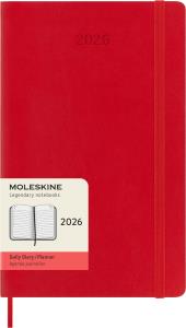 Kalendarz 2026 12M Moleskine L miękka oprawa dzienny Scarlet Red 13x21cm. Wydawca: Moleskine. Dobreksiazki.pl Opakowanie Kalendarz 2026 12M Moleskine L miękka oprawa dzienny Scarlet Red 13x21cm