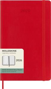 Kalendarz 2026 12M Moleskine L tygodniowy miękka oprawa Scarlet red 13x21cm. Wydawca: Moleskine. Dobreksiazki.pl Opakowanie Kalendarz 2026 12M Moleskine L tygodniowy miękka oprawa Scarlet red 13x21cm