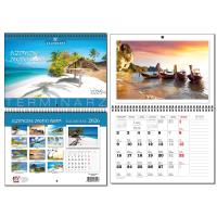 Opakowanie Kalendarz 2026 A3 terminarz 13p Egzot. Zakątki Św.