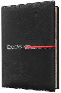 Kalendarz 2026 A4 tygodniowy registry czarny. Wydawca: Evena. Dobreksiazki.pl Opakowanie Kalendarz 2026 A4 tygodniowy registry czarny