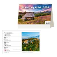 Kalendarz 2026 biurkowy tyg. Krajobrazy HELMA. Wydawca: Helma. Dobreksiazki.pl Opakowanie Kalendarz 2026 biurkowy tyg. Krajobrazy HELMA