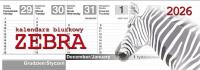 Kalendarz 2026 biurkowy Zebra. Wydawca: Parma Press. Dobreksiazki.pl Opakowanie Kalendarz 2026 biurkowy Zebra