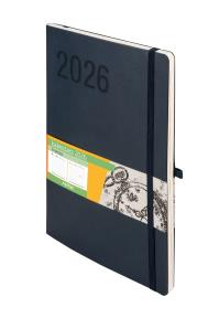 Kalendarz 2026 Impresja B5 TDW granatowy. Wydawca: Antra. Dobreksiazki.pl Opakowanie Kalendarz 2026 Impresja B5 TDW granatowy